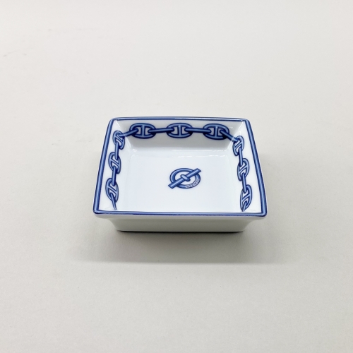 에르메스 샹달 블루 정사각 접시 8cm (1000042051)
